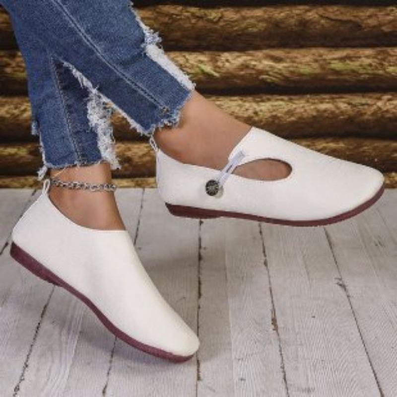 

One-pedal soft-soled shoes women s new autumn lazy Doudou shoes large size flat-bottomed round head casual women s shoes 36