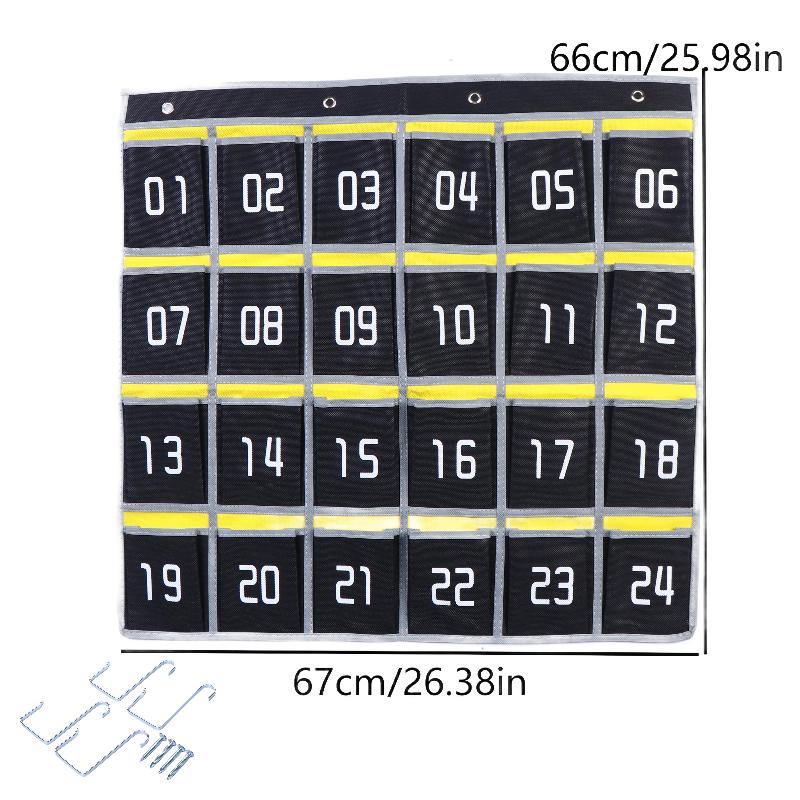 Wandmontierter Telefonorganizer Mehrere Taschen 24 Fächer Hängende Tasche für Lagerung im Klassenzimmer oder Büro