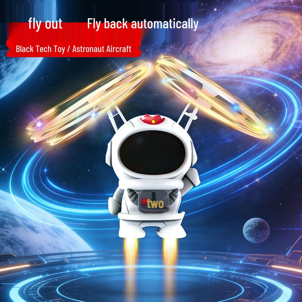 Rotatable Luminous Astronaut Aircraft Toy for Kids