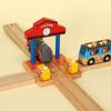 Building Blocks Connection Wooden Railway Track Set Train Rail Track Set  Children Gifts