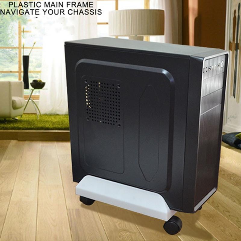 Computer Tower Stand CPU Cart with 4 Caster Wheels for Home Office Under Desk
