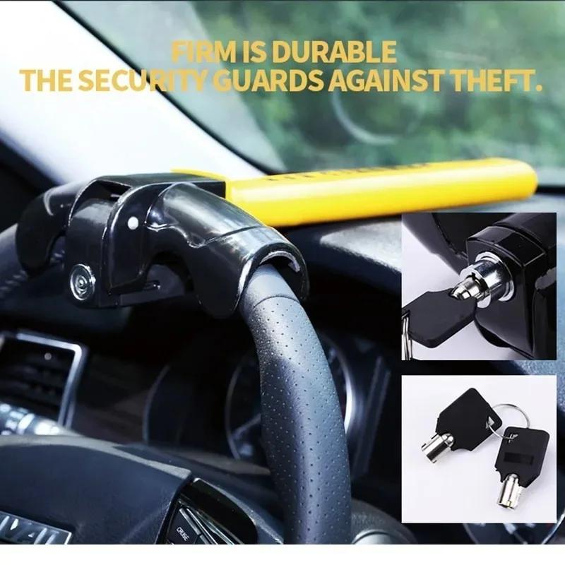 Universal Car Steering Wheel Lock Heavy Duty Anti-theft Car Van Security Rotary Steering Wheel Lock Enhance Automobile Security