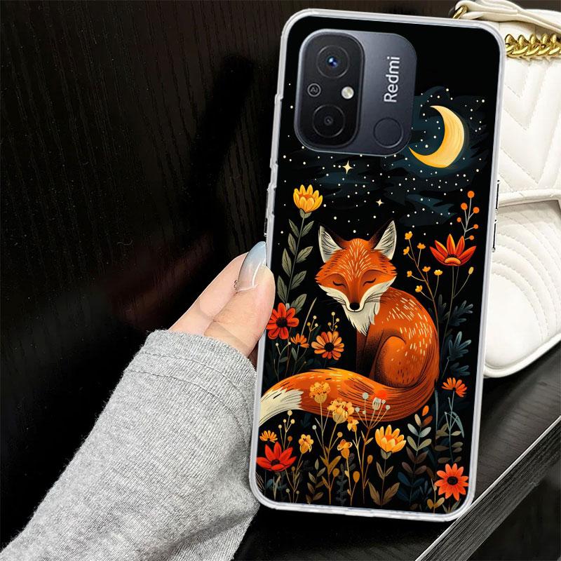 Animal Fox Case for Xiaomi Redmi 14C 13C 13 12C 12 10C 10 10A Phone Cover 9C 9 9A 9T 8 8A 7 7A 6 6A K70 K40 K20 Pro
