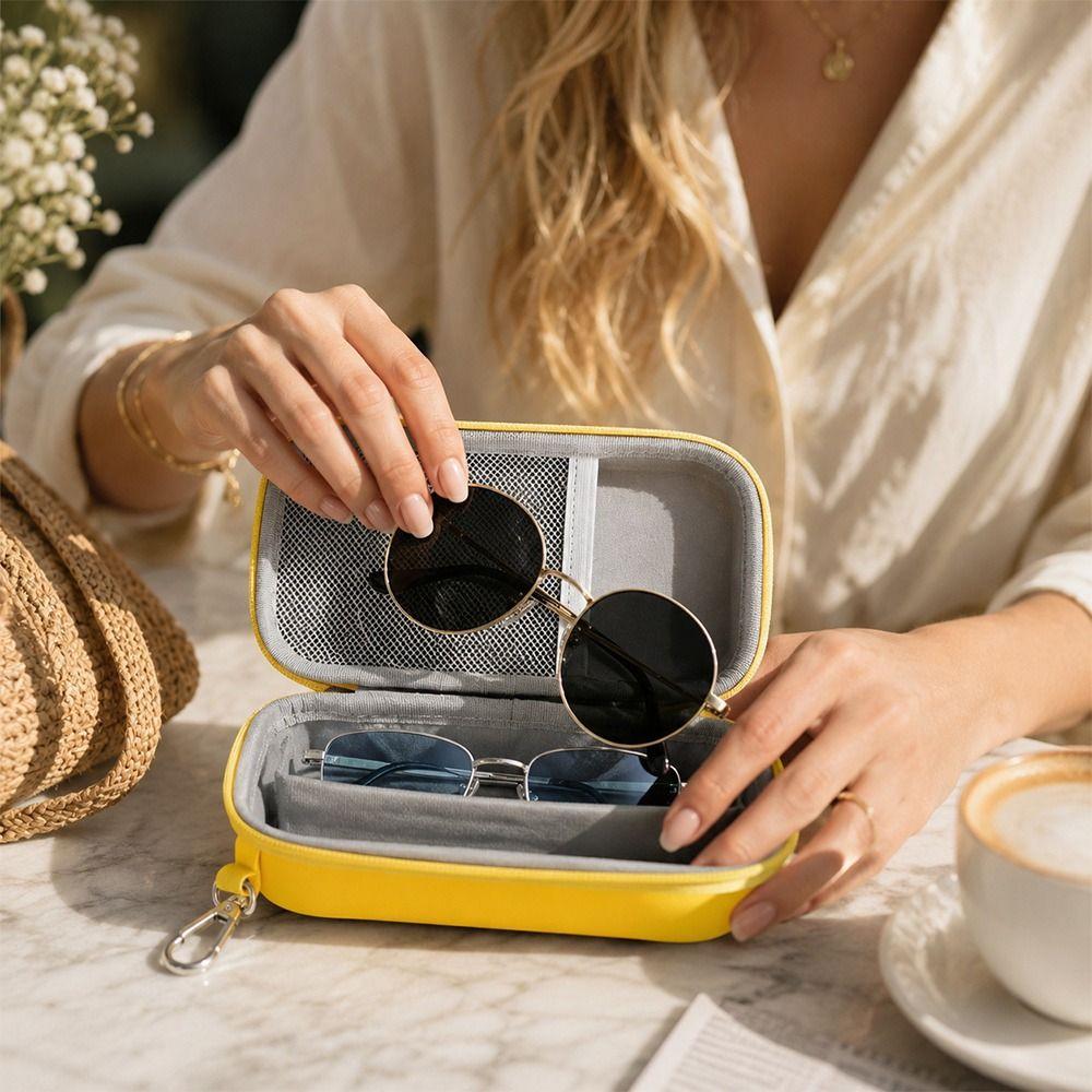 Waterproof Glasses Case Large Capacity Sunglasses Protective Case Durable EVA Glasses Case