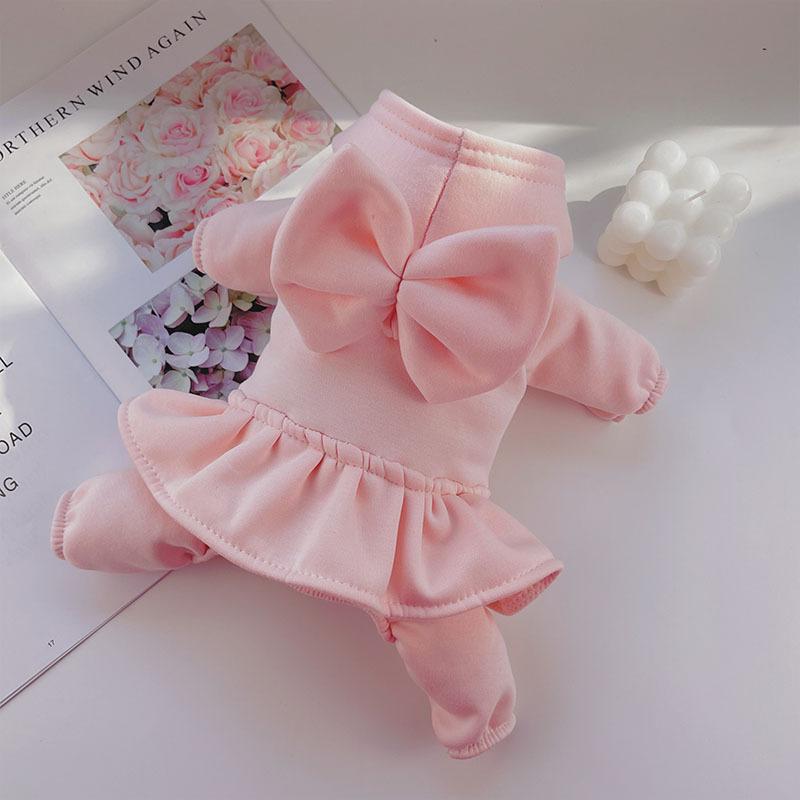 

Одежда для домашних собак кошек осень и зима четырехлапый костюм собачья юбка спортивные кошачьи принадлежности тедди бой средняя собака корги S (back length 25CM)