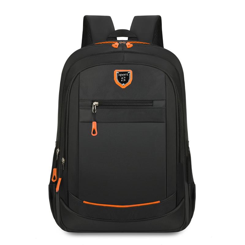 

Студенческий школьный рюкзак большой вместимости, повседневный однотонный рюкзак, материал Оксфорд, мужской новый рюкзак, многофункциональная простая сумка 14 inches оранжевый