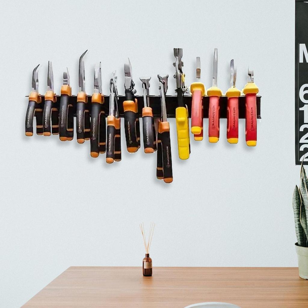 Lakymisy Tool Rack with Screwdriver and Pliers Multifunctional Tool Storage Tool Organizer for and Hand Tool Storage Wall-Mounted Holder, Rack,