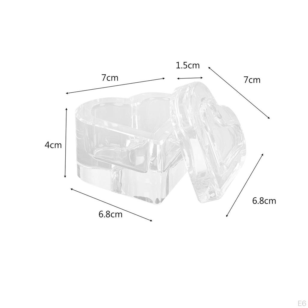 Elegant Glassware Nail Art Dappen Dish Set with Lid