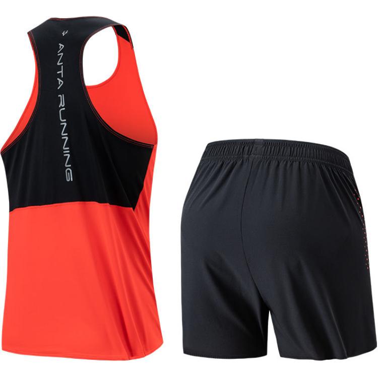 Anta Quick-Dry Sleeveless Vest With Ties And Breathable Shorts Sports Set Men Sportswear 152315201-2