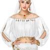 Women Belly Dance Costume Belly Dance Outfits Belly Dance Coins Tops Belly Dancing Crop Top for Halloween Party Stage