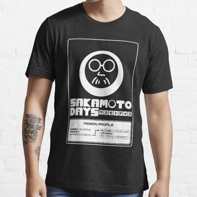 Summer Men Casual Shirts Short Sleeves Sakamoto Days Anime Black Tees Oversized T-shirts