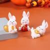 4/6Pcs/Set Cute Cartoon Auspicious Rabbit Micro Landscape Resin Crafts Diy Landscaping Decoration Home Gardening Accessories