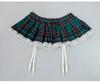 European & American Sexy Lingerie: Plaid Mini Skirt Role-Play Set