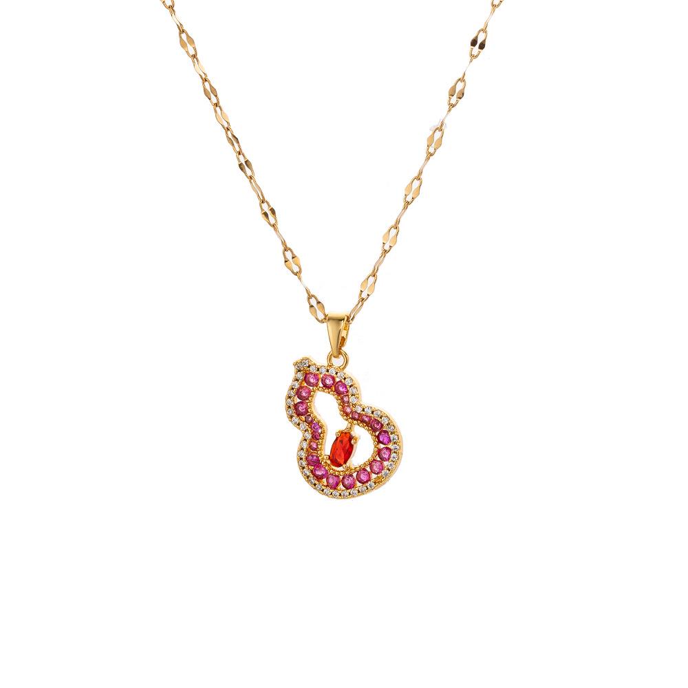 18K Gold Plated Gourd Vintage Sweater Necklace - Elegant & Versatile Chain