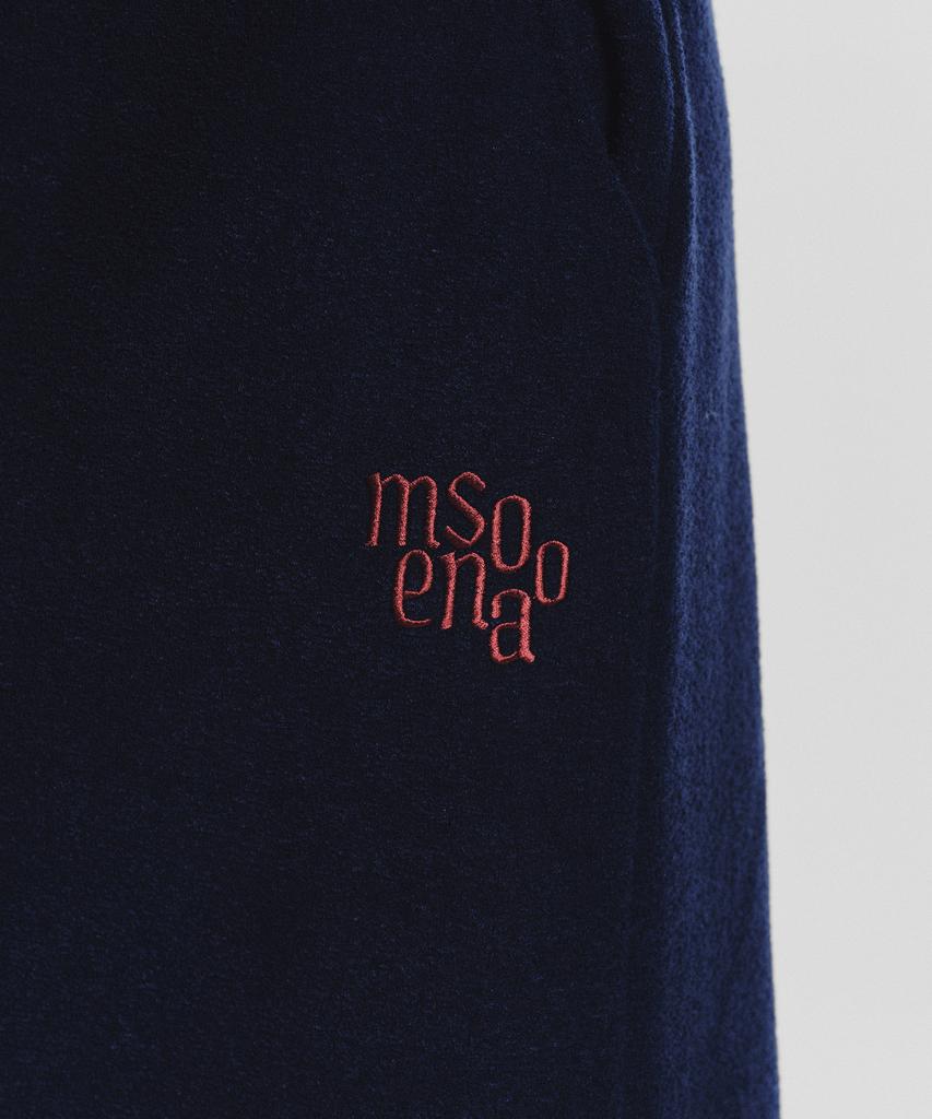 Minasu Terry Fleece Long Skirt_Navy