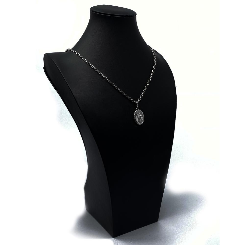 Oesalang 925 Silver Protect Necklace Textured