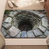 3D Flat Optical Illusion Doormat Water-absorbing Lifelike Bathroom Carpet Non-slip Durable Bedroom Door Rug Entrance Decor