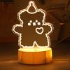 Lamp Night Warm Light Usb Powered Cartoon Cute Five Animals Lights Shaped