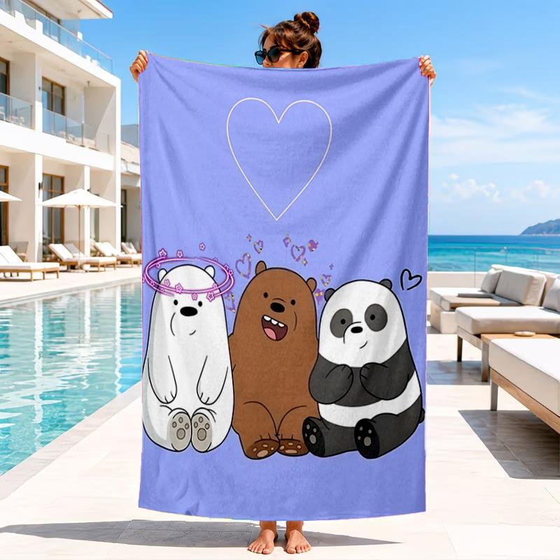 Nightly Friends Bears Adventure Beach Towel, Microfiber Beach Towel, Perfect For Pool, Beach, Travel, Home Decor Beach Party Fan Gifts
