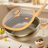 Titanium Alloy Non-Stick Pot With Lid Non Stick Frying Pans Titanium Pans For Cooking With Ergonomic Stay-Cool Handles