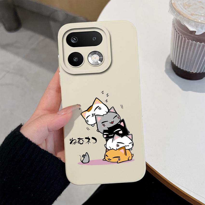 For Oppo Realme 16 14 15 Pro Plus C85 Pro P3 Lite Oppo Reno15 Pro A6X A95 A72 A73 A74 Phone Case Cute Cat Cartoon Lightweight Camera Protection Bumper
