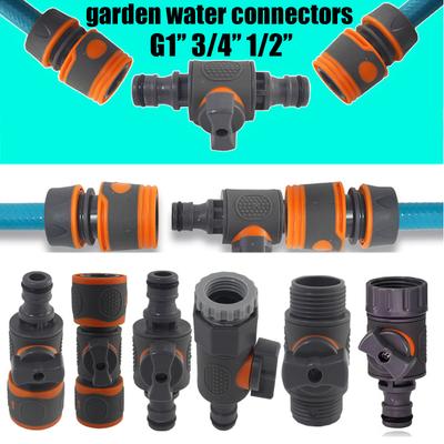 Garden Hose Quick Connector G1/2 G3/4 G1 Pipe Coupler Stop Water Connector 16/20/32mm Repair Joint Irrigation System Fitting