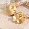 Exaggerated Irregular Big Stud Earrings for Women, Stainless Steel Gold Plated Large Earrings, Geometric Luxury Jewelry Party