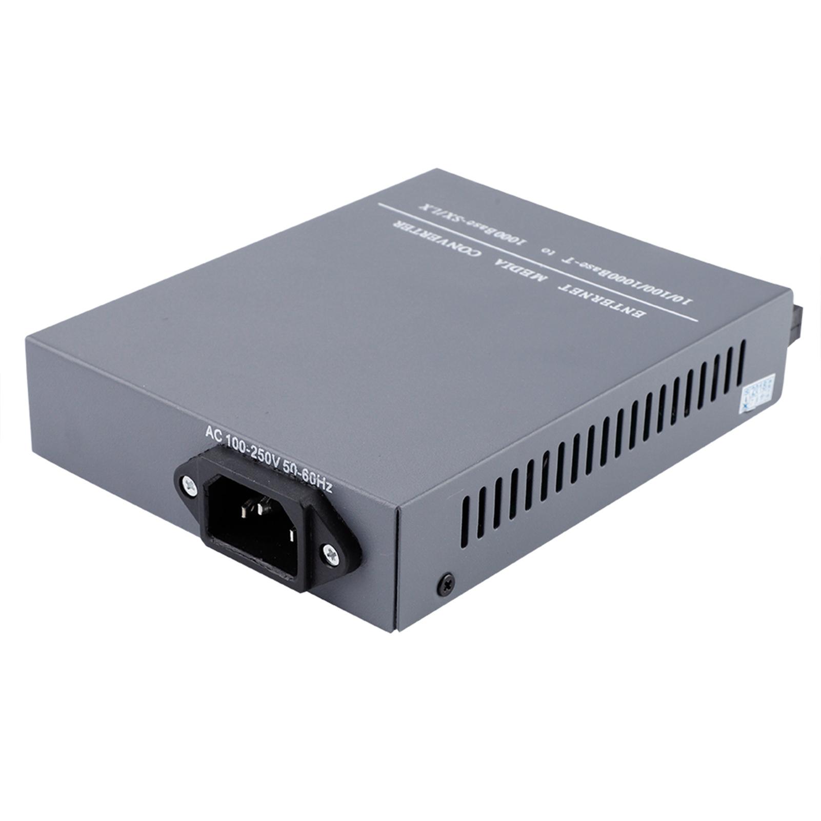 

2PCS SC10 100 1000M Gigabit Fiber Media Converter AC100 250V