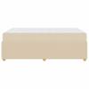 Bed Frame with Mattress Cream 120 X 190 Cm Fabric