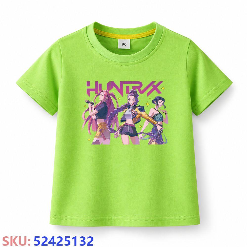 KPop Dämonenjäger Kinder-Cartoon-Print T-Shirt