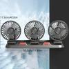 Ventilatore Auto Regolabile a 360° 3 Teste Ventilatore ad Aria Ventilatore Elettrico per Auto Ventilatore USB/12V/24V 2 Velocità Ventilatore Silenzioso per Auto per Casa Scrivania Ufficio&Auto