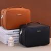 PU Flame Makeup Bag, Beauty Makeup Storage Bag, Double Zipper Makeup Brush Bag, Business Travel Toiletries Sorting Bag