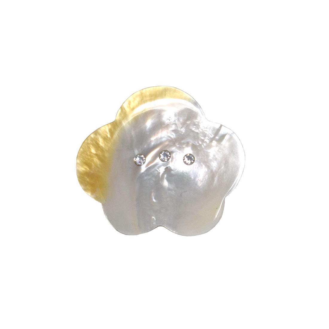 [Stylish Kimono Iroha] Obi-dome (Kimono Sash Clip) Shell, Made in Japan, for Sanbu-himo (thin cord), Crystal, Boxed (Plum)