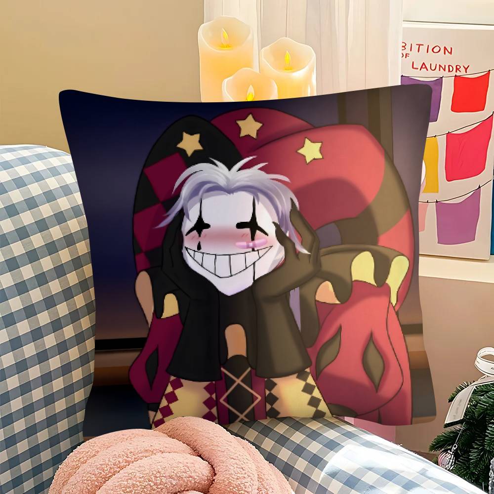 1Pc Freakish Pierrot Circus Bash Pillow Case Fashion Square Pillowcase Bedroom Sofa Room Ins Decoration Leisure