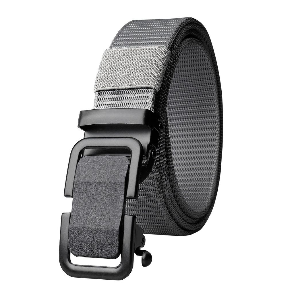 Glatte Eisenschnalle Gürtel Herren Outdoor Trainingsgürtel Lässiger Business Gürtel Nylon Taktischer Gürtel