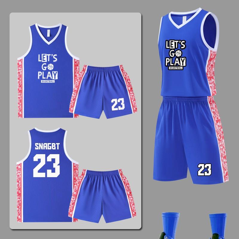 Mens Basketball Jersey Set Quick Dry Sleeveless Training Uniform Students