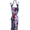 Halloween Animated Hanging Clown Decoration Glowing Eyes Creepy Sound Shaking Body Outdoor Haunted House Horror Prop 60 Inch