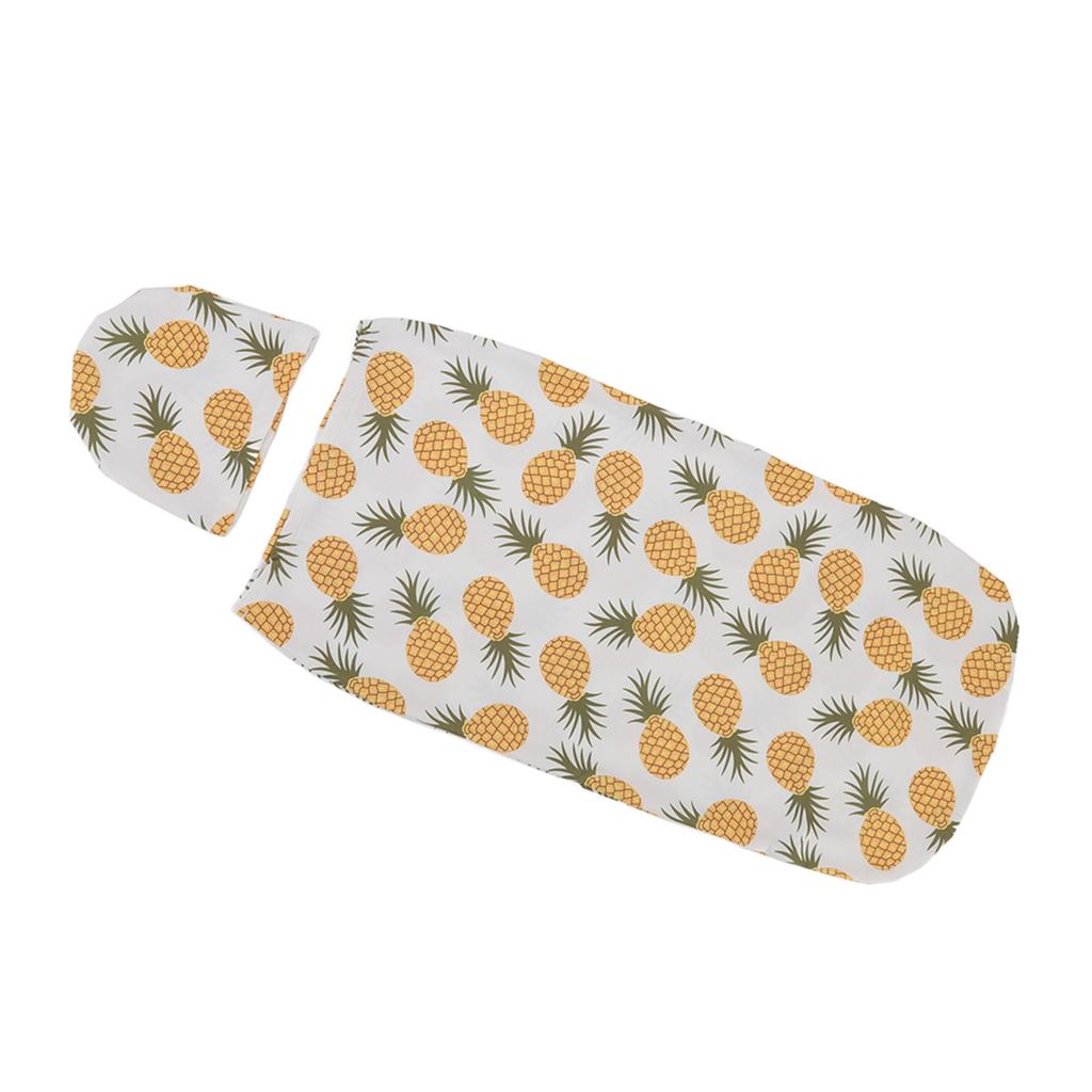 Swaddle Sack Soft Elastic Anti Startle Baby Swaddle Blanket Hat Set Newborn Wrap Baby Hat Set for 0