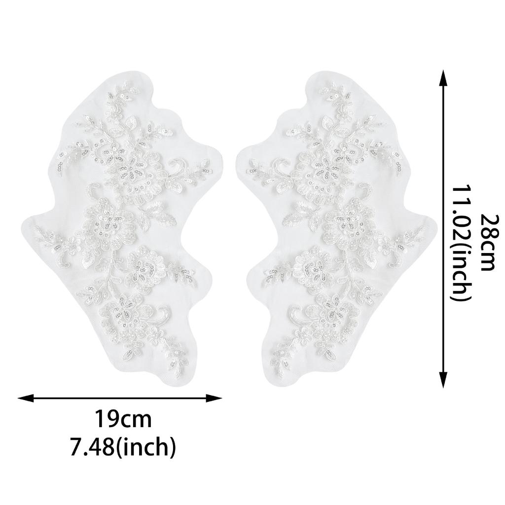 White Wedding Dress, Headgear, Accessories, Three-Dimensional Sequins, Beads, Bone Line, Flower Decoration Accessories