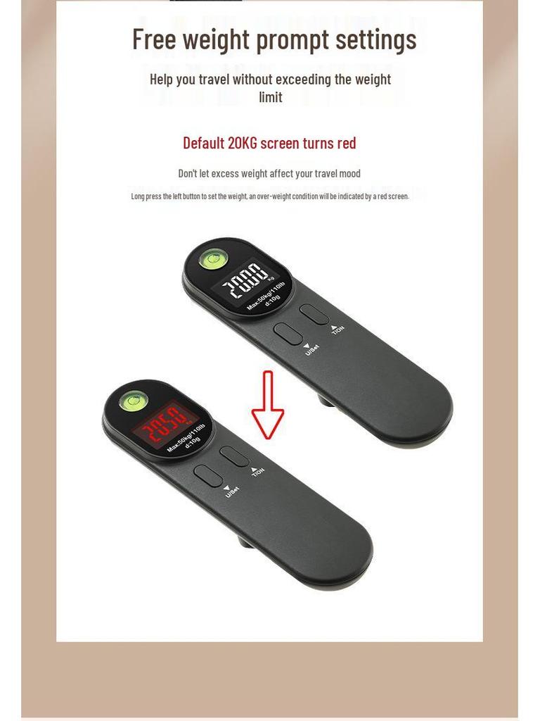 Rechargeable 50kg Handheld Luggage and Fishing Scale