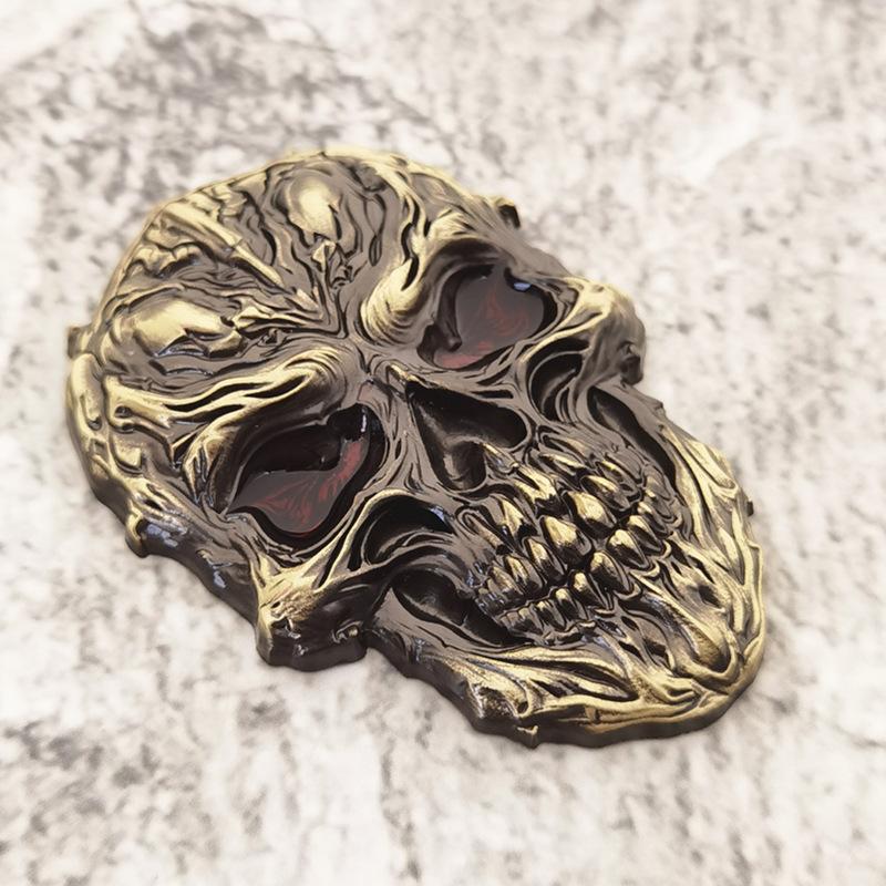 Metalowe Naklejki Samochodowe 3D Duch Czaszka Metalowy Znak Odznaka Naklejka na Samochód Złota Czarna Czaszka Szkielet Samochód Motocykl Naklejki