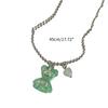 Pendant Clavicle Chain Bear Neck Jewelry Bear Pendant Choker Alloy Material Beaded Necklace for Fashion Ladies Teens