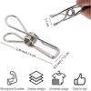 100 Pack Clothes Pegs, Stainless Steel Laundry Hanging Clothesline Clips