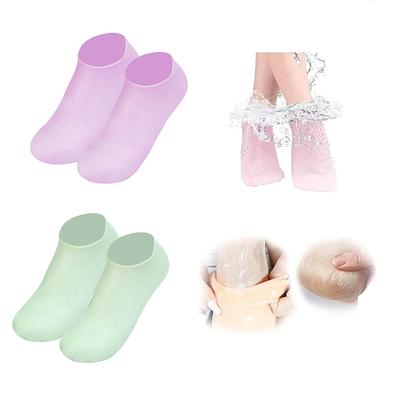 Silicone Moisturizing Foot Socks Foot Spa Massage Exfoliating Gel Socks Breathable Remove Dead Skin Anti Cracking Foot Care Tool