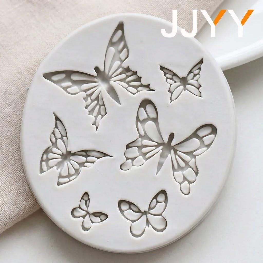 

DIY Fondant Cake Silicone Mold Butterfly Fly Liquid Silicone Mold Cake Decoration Epoxy Accessories сірий