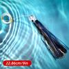 1pc/6pcs 6”/9 “ Acrylic Head Skirted Offshore Big Game Trolling Lure for Redfin Tuna,Single Hook for Boating Fishing Sea Fishing