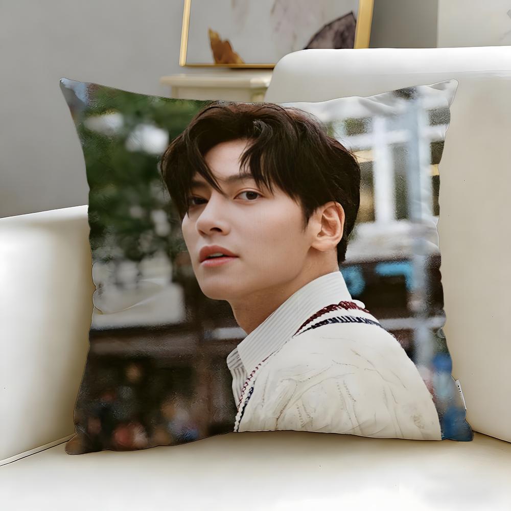 popular actor Ji Chang Wook Cushion Cover Soft & Easy-Wash Pillow Case – Versatile for Couch, Bed, Travel and Office