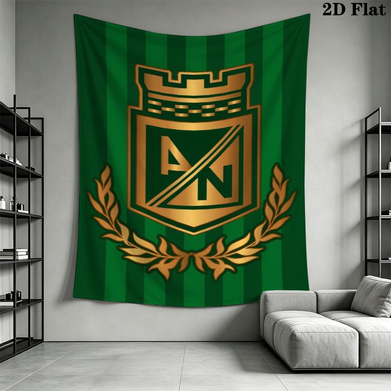 Atlético Nacional Wall Tapestry Aesthetic Wall Hanging Printed Fabric Blanket Decorative Tapestries for Bedroom Living Room Home Decor