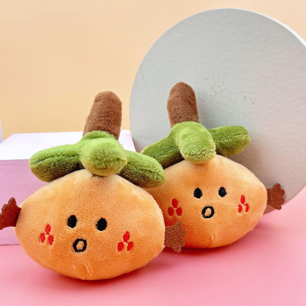 Charming Lucky Orange Plush Pendant Keychain Toy - Quirky and Adorable Accessory Gift