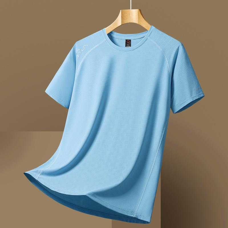 

Быстросохнущая футболка с короткими рукавами, мужская летняя тонкая свободная футболка большого размера с коротким рукавом, дышащая, повседневная спортивная футболка, топ XL